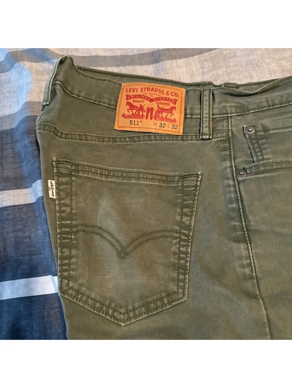 Men's Olive Green Levi's Straight leg sz 32/32 511's